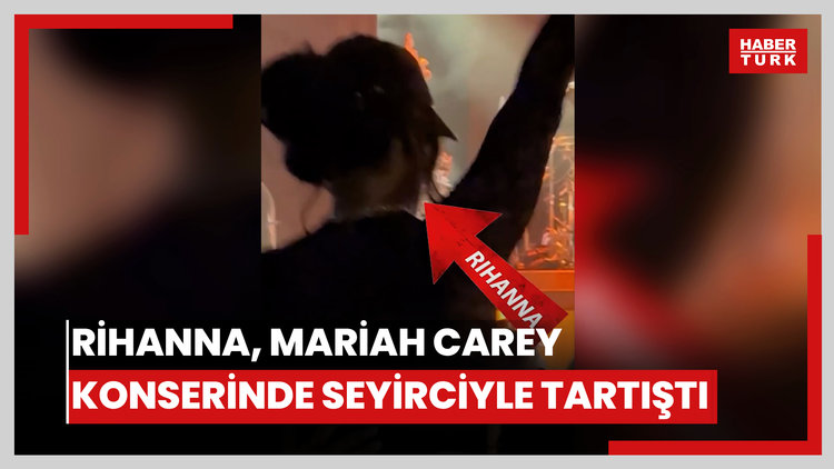 Rihanna, Mariah Carey konserinde seyirciyle tartıştı