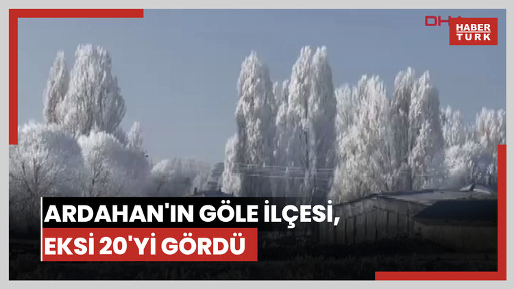Ardahan'ın Göle ilçesi, eksi 20'yi gördü; ağaçlar kırağı tuttu