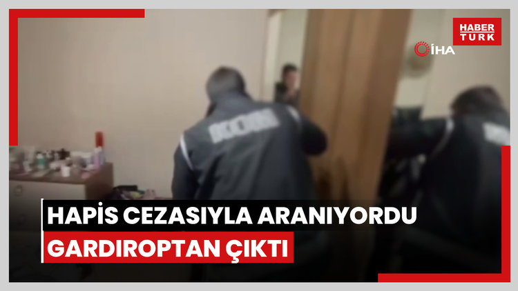 40 yıl hapis cezasıyla aranıyordu, gardıroptan çıktı