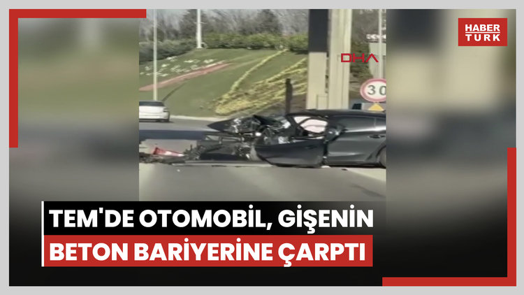 TEM'de otomobil, gişenin beton bariyerine çarptı; anne ile oğlu öldü
