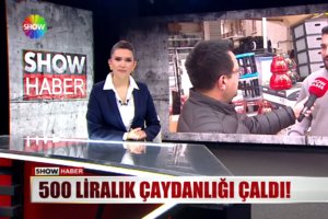 500 TL'lik çaydanlığı çaldı!