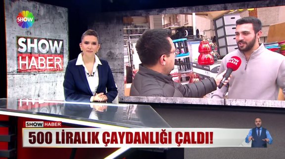 500 TL'lik çaydanlığı çaldı!