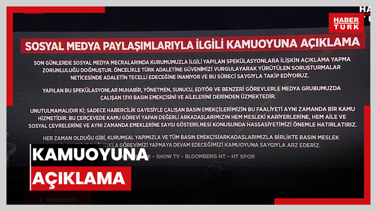 Kamuoyuna Açıklama