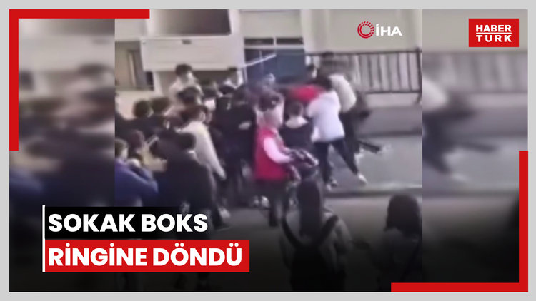 İzmir'de öğrenciler birbirine girdi: Sokak boks ringine döndü
