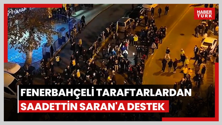 Sadettin Saran'a destek için stat önünde toplandılar
