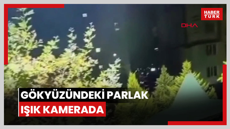 Diyarbakır'da gökyüzündeki parlak ışık kamerada