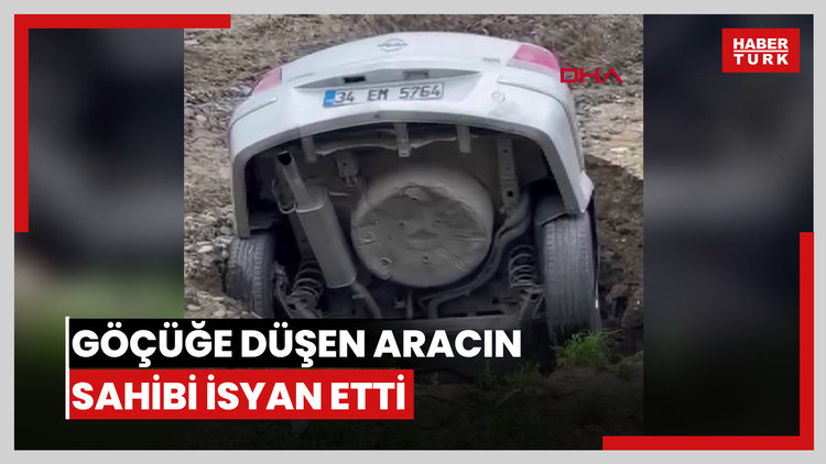 Esenyurt'ta park halindeyken arazide oluşan göçüğe düşen otomobilin sahibi: Bu arabadan çok çektim, üstünü gömün gitsin