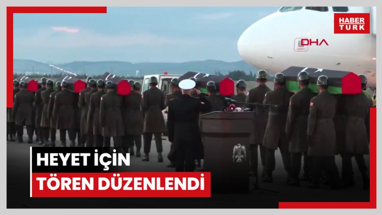 Ankara'da düşen uçakta hayatını kaybeden Libya Genelkurmay Başkanı Muhammed Ali Al-Haddad ve beraberindeki heyet için tören düzenlendi