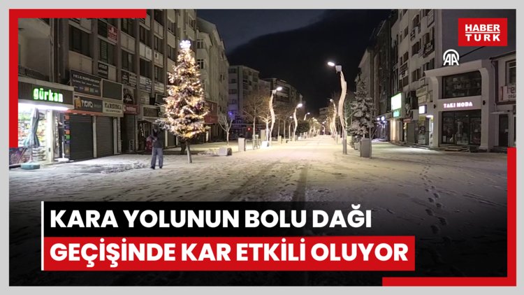 Anadolu Otoyolu ile D-100 kara yolunun Bolu Dağı geçişinde kar etkili oluyor