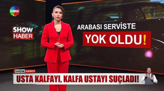 Arabası serviste yok oldu!