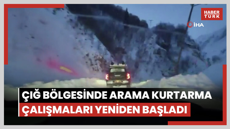 Artvin'de çığ bölgesinde arama kurtarma çalışmaları ikinci günde yeniden başladı