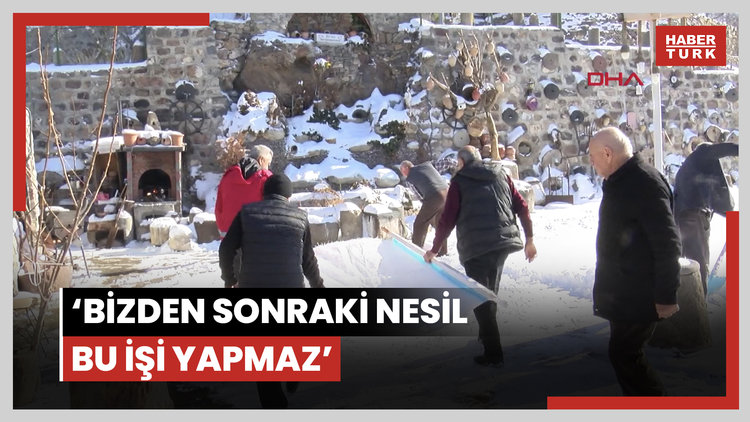 Yazın serinleyebilmek için sürdürdükleri 5 asırlık gelenekte, ilk karlar kuyulara atıldı