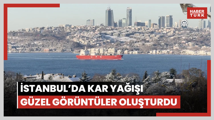 İstanbul'da kar yağışı güzel görüntüler oluşturdu