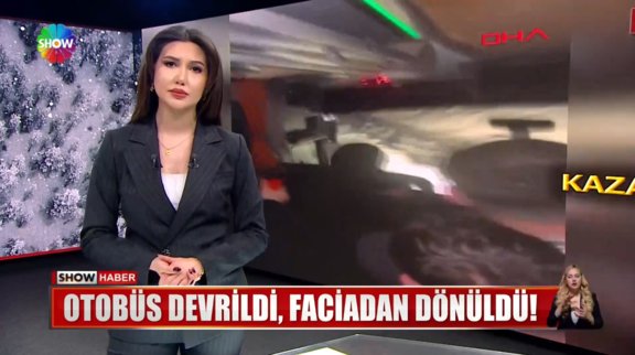 Otobüs devrildi, faciadan dönüldü! 