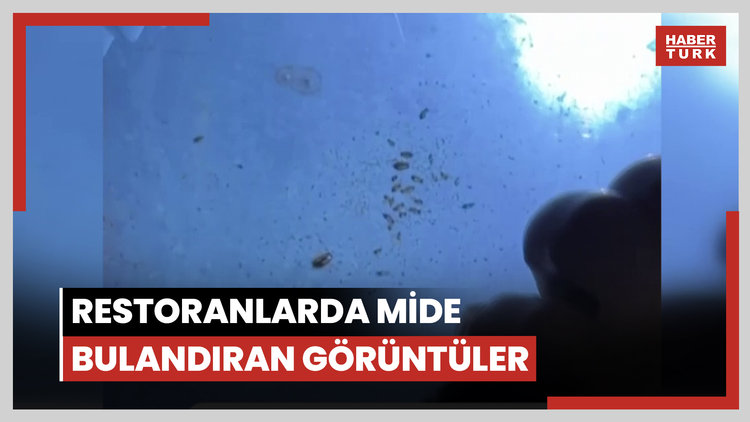 Alışveriş merkezindeki restoranlarda mide bulandıran görüntüler