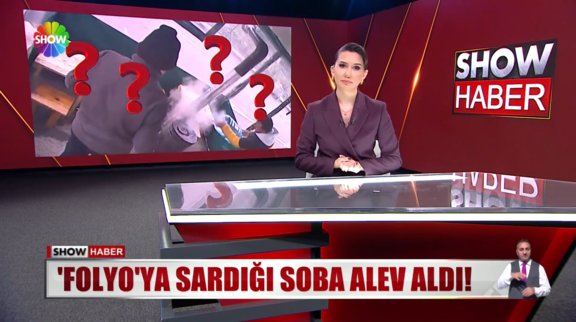 Folyoya sardığı soba alev aldı!