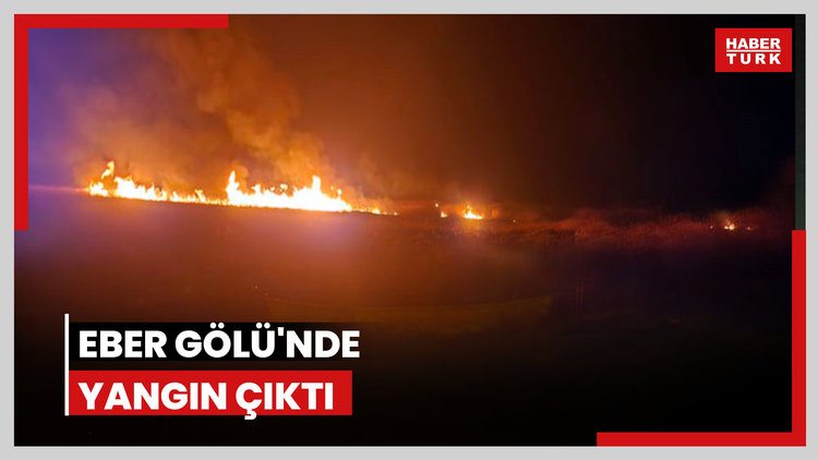 Eber Gölü'nde yangın çıktı