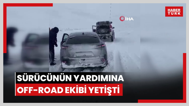 Yolda mahsur kalan sürücünün yardımına Off-Road ekibi yetişti