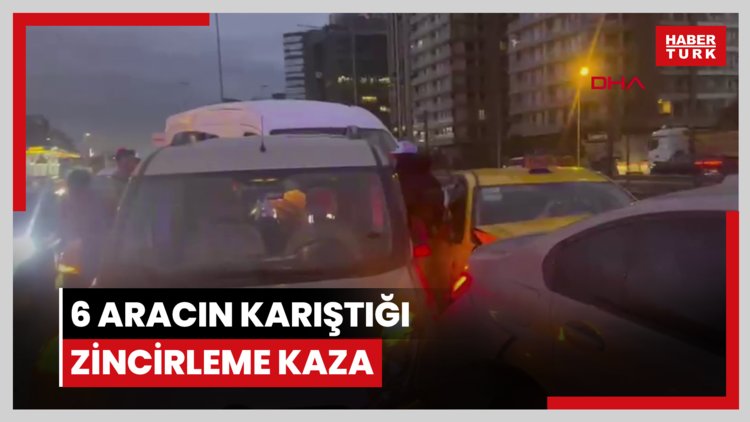 Yenibosna D-100 Karayolu'nda 6 aracın karıştığı zincirleme kaza