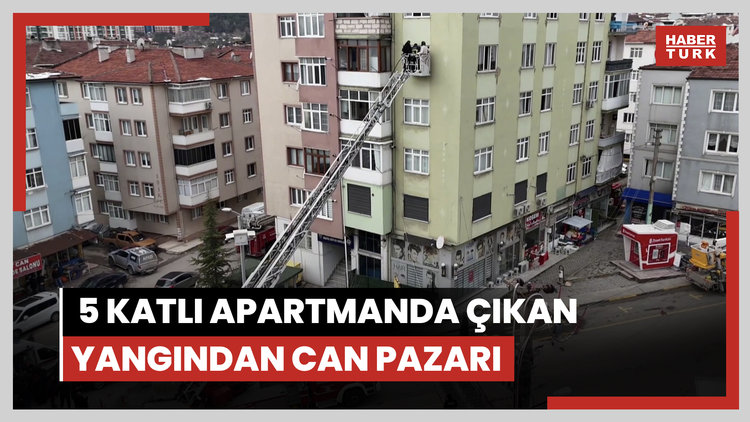 5 katlı apartmanda çıkan yangından can pazarı: 8 kişi itfaiye ekiplerince kurtarıldı