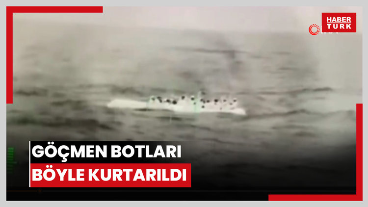 Göçmen botları böyle kurtarıldı