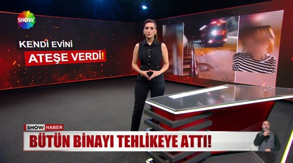 Evini yaktı ve oturup izledi!