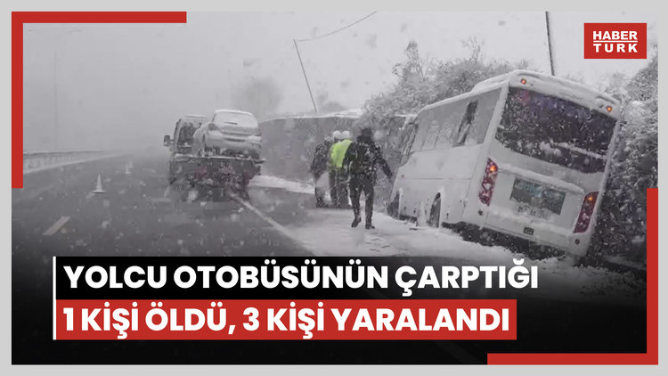 Yolcu otobüsünün çarptığı 1 kişi öldü, 3 kişi yaralandı
