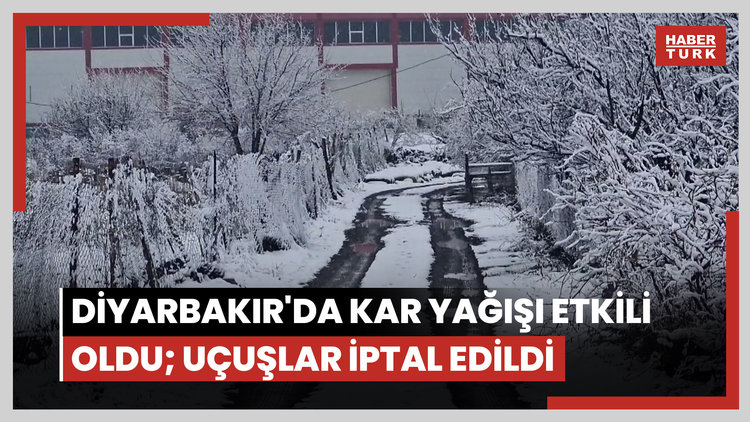 Diyarbakır'da kar yağışı etkili oldu; uçuşlar iptal edildi