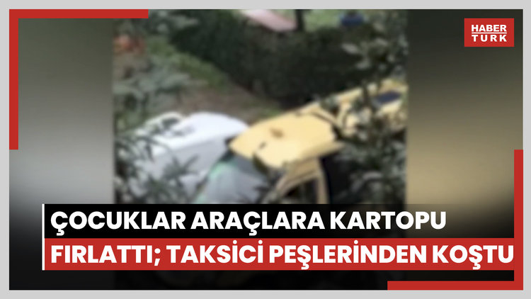 Beylikdüzü'nde çocuklar araçlara kartopu fırlattı; taksici peşlerinden koştu