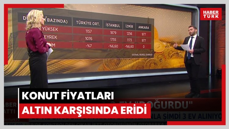 Konut fiyatları altın karşısında eridi
