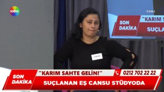 Suçlanan eş Cansu stüdyoda!