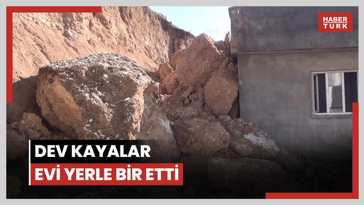 Dev kayalar evi yerle bir etti