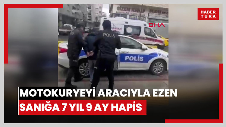 Pendik'te aynasını kıran motokuryeyi aracıyla ezen sanığa 7 yıl 9 ay hapis