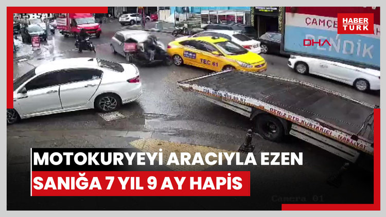 Pendik'te aynasını kıran motokuryeyi aracıyla ezen sanığa 7 yıl 9 ay hapis