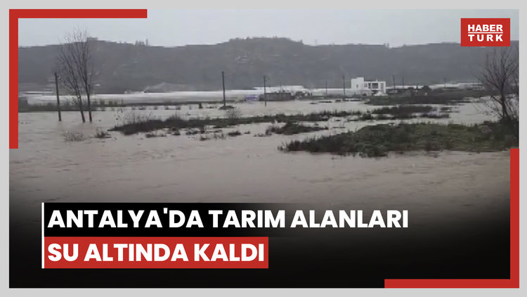 'Sarı kod'la uyarılan Antalya'da tarım alanları su altında kaldı