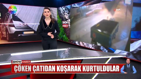 Halı sahanın çatısı çöktü!