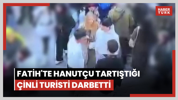 Fatih'te hanutçu tartıştığı Çinli turisti darbetti