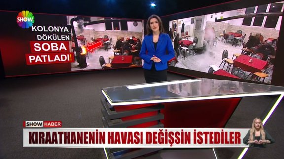 Kolonya dökülen soba patladı! 