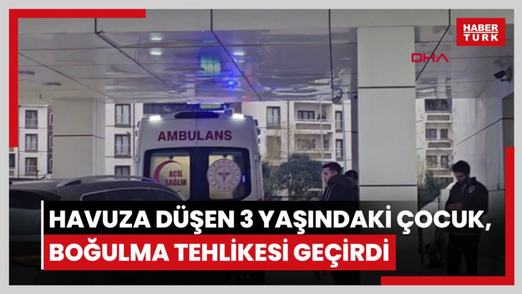 Bungalov tesisinde havuza düşen 3 yaşındaki çocuk, boğulma tehlikesi geçirdi