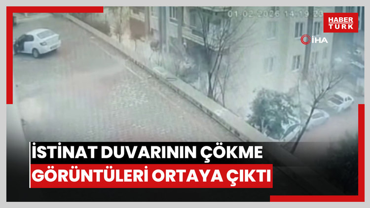 Gaziantep'te istinat duvarının çökme anlarına ait görüntüleri ortaya çıktı