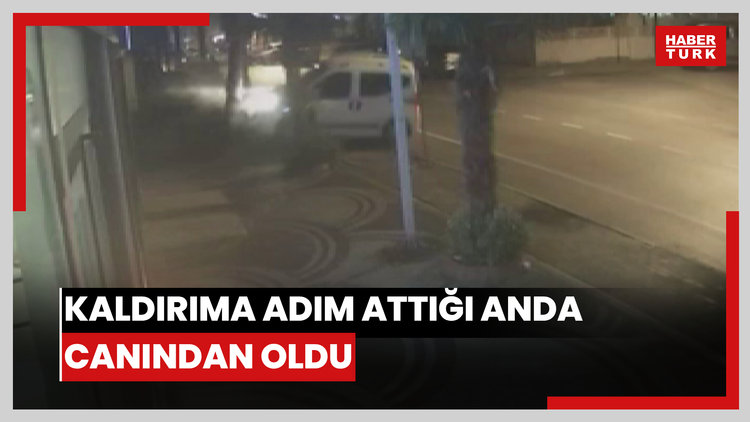 Feci kaza kamerada: Kaldırıma adım attığı anda canından oldu
