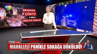 Sağanak nedeniyle merdiven çöktü