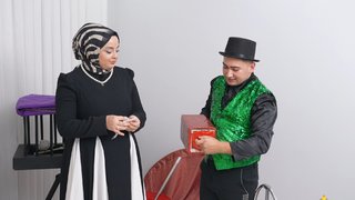 Duygu gelinden sihirbaz sürprizi!