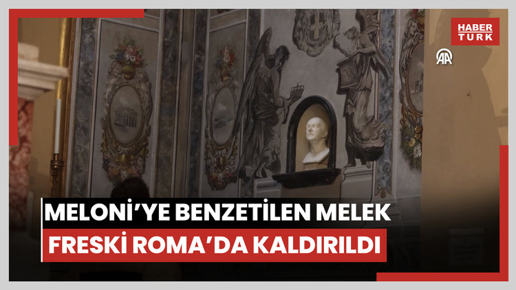 Meloni'ye Benzetilen Melek Freski Roma'da Kaldırıldı