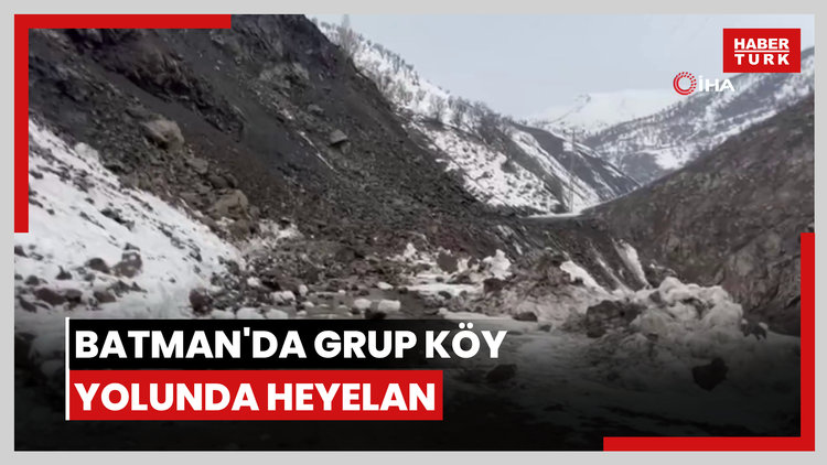 Batman'da grup köy yolunda heyelan: 2 minibüs mahsur kaldı