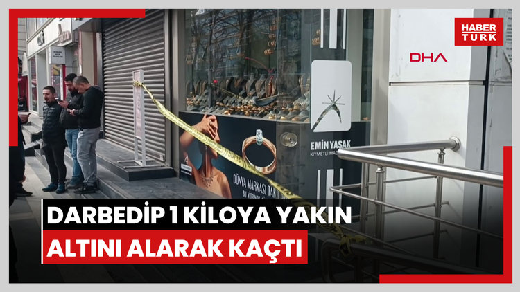 Kar maskeli şüpheliler, kuyumcu çalışanını darbedip 1 kiloya yakın altını alarak kaçtı