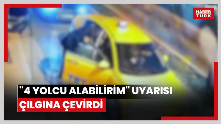"4 yolcu alabilirim" uyarısı çılgına çevirdi: Taksiciye saldırıp aracı tekmeledi