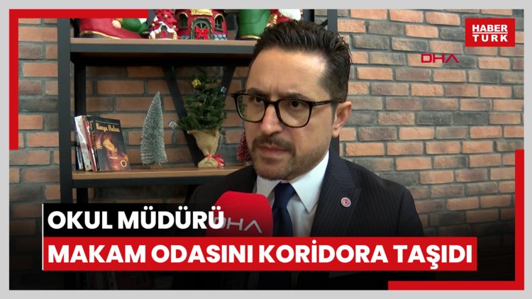 Okul müdürü makam odasını koridora taşıdı