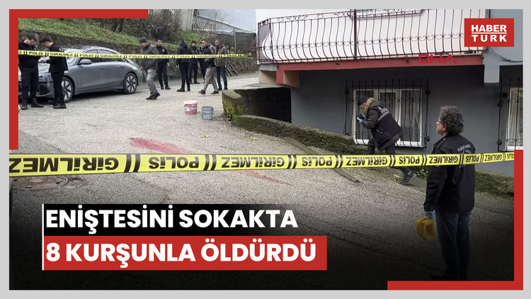 Sokakta tartıştığı eniştesini tabanca ile 8 yerinden vurup öldürdü