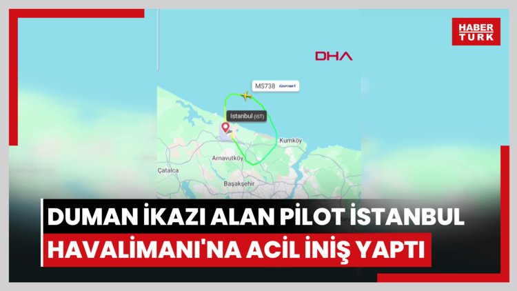 Duman ikazı alan pilot İstanbul Havalimanı'na acil iniş yaptı